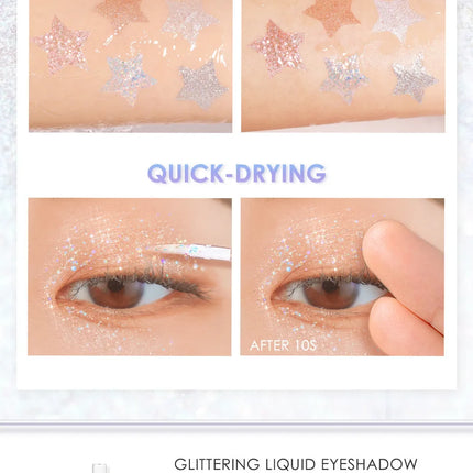 FOCALLURE-Liquid Eyeshadow Glitter for Eyes, Cosmetics Eyeliner with Sparkles, Shiny Shadows, Professional Makeup