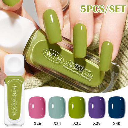 5pcs 10ml Water-Based Peel Off Nail Polish Set Red Pink Long Lasting Quick Drying No Need of Lamp to Cure Nail Supplies Nail Art