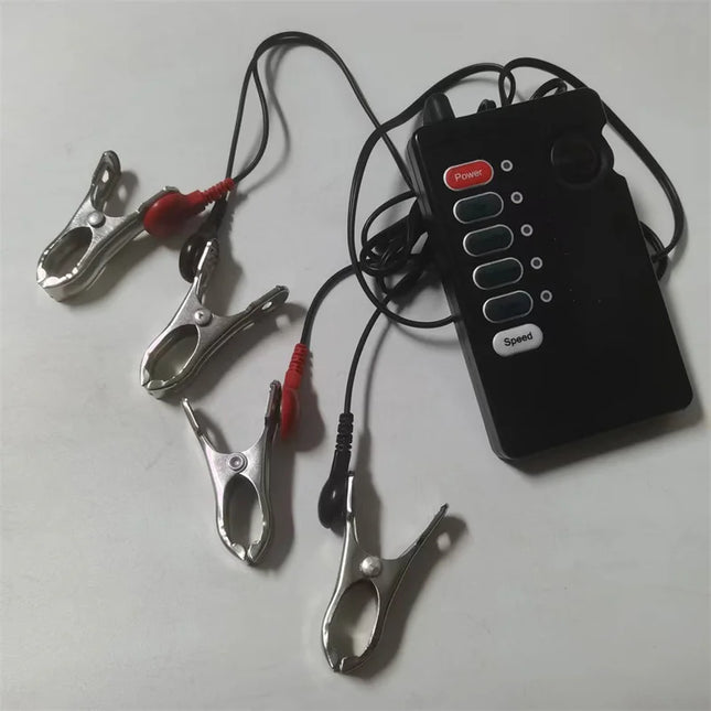 Metal Nipple Clamps Electric Shock Breast Stimulation Massage Clitoris Labia Labium Clips Adult Games Sex Toys for Women Men