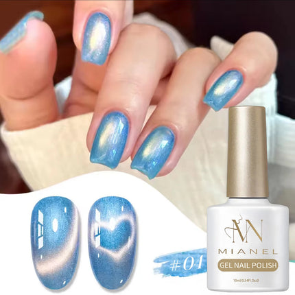 1-6PCS Popular Winter Internet Celebrity Hot-selling Northern Lights Cat Eye Magnet Gel Nail Polish Nail Art Nail Supplies