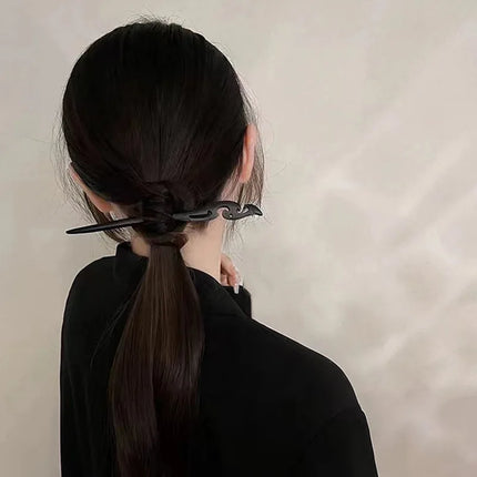 Vintage Chinese Style Black Wooden Flower Hairpin Jewelry Hair Sticks for Women Autumn Temperament Hair Accessories Wedding Gift