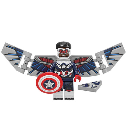 Hot Toys New Marvel Superhero Building Blocks Set Wanda Vision Loki Captain America Action Figures Kids Mini Doll Toy Gifts