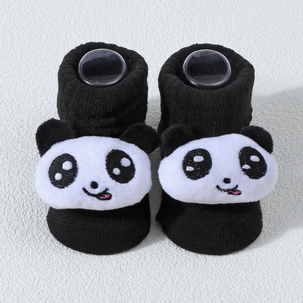 Cute Cartoon Bear Lion Panda Baby Socks For Boys Girls Spring Autumn Soft Cotton Solid Newborn Infant Tube Sock Kids Socken
