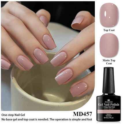 8ml 1-Step Nail Gel Polish No Need Base Gel & Top Coat Long-Lasting UV LED Soak Off Nail Art for DIY Manicure Salon Quality