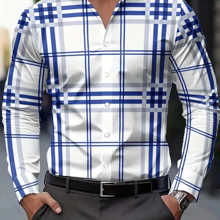 New Men's Flip-over Beach Shirt Long Sleeve Hawaiian Holiday Clothing Pattern Summer New Collection