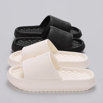 Lucyever 2026 Summer Non-slip Soft Cloud Slippers Women Comfy Eva Thick Platform Slides Woman Couple Bathroom Home Flip Flops 45