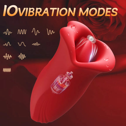 Tongue Licking Vibrator for Women Oral Sex Biting and Vibrating Clitoris Stimulator Nipple Sucker Adult Female Toys Couple Goods