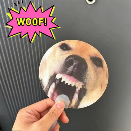 New Creative Rhubarb Dog Called Two-Change Expression Raster Fan Summer Portable Wacky Big Dog Called Handheld Cool Fan