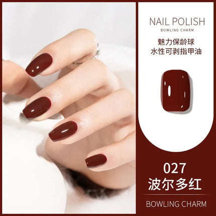 2025 Summer Solid Colored Nail Polish Tangerine Glitter Nails Art Water-Based Peel Off Nail Polish No Need Lamp Manicure Varnish