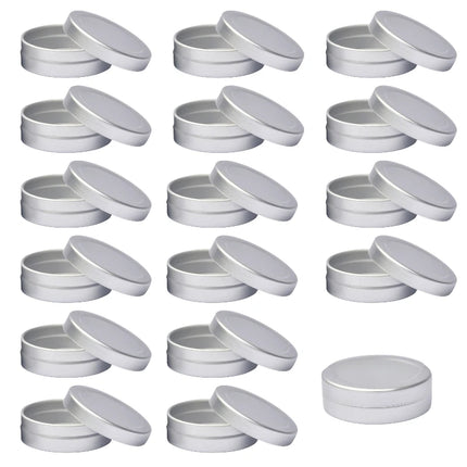 20 30 50pcs 15g Aluminum Empty Round Cosmetic Jars Container Fit Balm Spices Cosmetic Cream DIY Travel Storage Small Metal Box