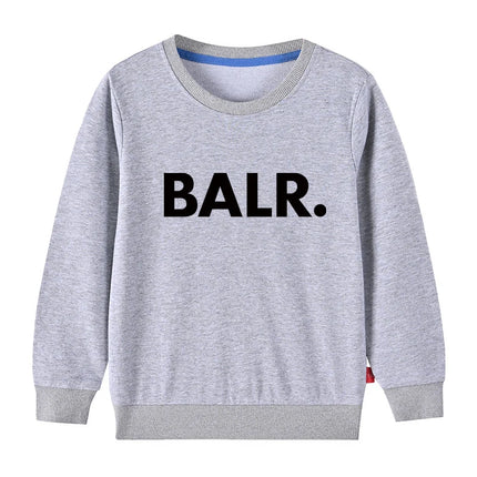 Spring Kids Sweatshirts Girls BALR. Print Tops Kids Cotton Clothes Teenager Boys Children's Soft Clothing Baby Autumn Tops