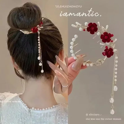 Children Rhinestone Angel Wing Animal Ears Baby Hair Clip Elegant Pearl Hairpins Ponytail Headband for Girl Kids Accessories
