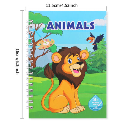 4pcs/set Cartoon Coloring Books DIY Watercolor Painting Book Graffiti Picture Books Painting Drawing Toys for Children Gift