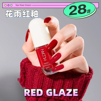 Water-based Nail Polish Tearable Baking Free Solid Color Nail Polish Gel Professional Semi-Permanent Varnish Nail Salon Polish