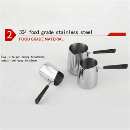 DIY Long Handle Soap Pot Steel Making Jug Tool Wax Melting Pot Candle Pitcher Coffee Cup