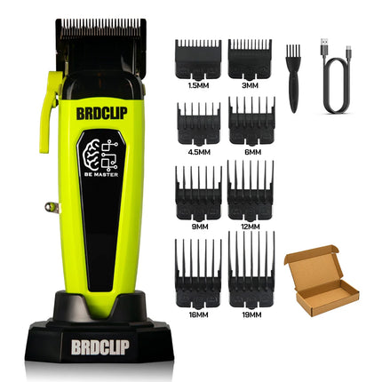 BRD FADE Clipper Professional Men's Hair Line Up Trimmer 10000RPM Barber Foil Shaver Base Charger Salon Blending Tools