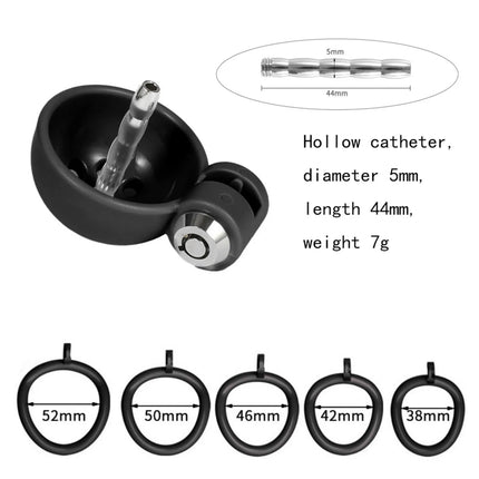 ABS Male Chastity Cage with Urethral Sounds Anti Pinch Hidden Lock Invisible Kit for Adult Men Fetish Play Cock Cage BDSM Device