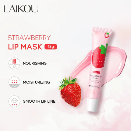 LAIKOU Strawberry Lip Balm  Moisturizing Refreshing Non-sticky Anti-Cracked Lip Mask Lips Care 18g