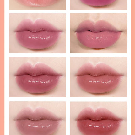 Dragon Ranee 10colors Orange Water Sample Lip Glaze Lipstick Set Moisturizing Lip Gloss Lip Gloss Dye Lipstick lovely set