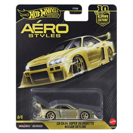 New Hot Wheels Premium Car Culture AERO STYLES FPY86 Nissan Skyline 1/64 Alloy Car Model Collection Toy Boy's Birthday Gift Toy
