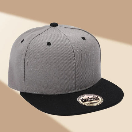 Custom Hat Unisex Hip hop Flat Trucker Hats Women Men Dance Caps Solid Color Adjustable Flat Bill Adult Snapback Hat with Logo