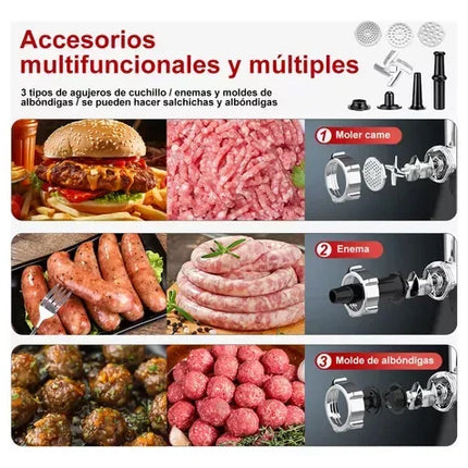 Stainless Electric Meat Grinder 1000W Multifunctional Home Sausage Stuffer Meat Mincer Food Processor Electric Vegetable Cutter