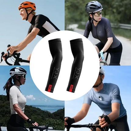 Summer Cycling Arm Sleeves UV Protection Ice Silk Arm Cover Breathable Quick Dry Cooling Hiking UPF50+ Sweat Absorb Arm Cover