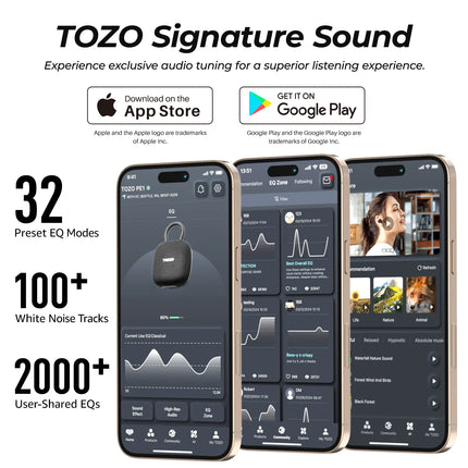 TOZO PE1 Portable Bluetooth Speakers Audio Speaker with Mic Wireless 43.5mm Dynamic Driver IPX8 Waterproof Deep Bass