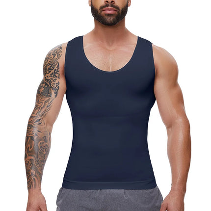 Men Body Shaper Slimming Compression Vest Undershirt Sexy Waist Trainer Tank Top Belly Control Workout Weight Loss Shapewear