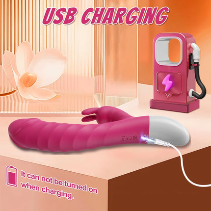 Powerful Rabbit Vibrator Dildo For Women Dual Vibration G Spot Clitoris Stimulation Masturbators Vaginal Massager Adult Sex Toys
