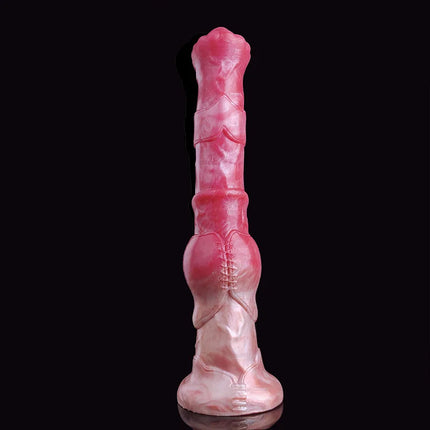 YOCY 12 Inch War Horse Dildo 6.5cm Thick Armor Knot Anal Stimulator Soft Silicone Animal Penis With Sucker Sex Toy For Women Men