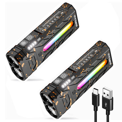 5200lumens Innovative Powerful Flashlight Portable LED Flashlight with Magnetic Torch, Perfect for Hiking Camping Adventures