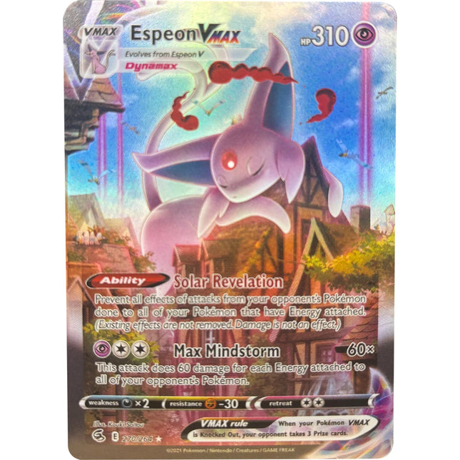 Collection Cards EN Jolteon Vaporeon Flareor Espeon Vmax DIY Self Made Single Card Classic Game Anime Card Gift Toy