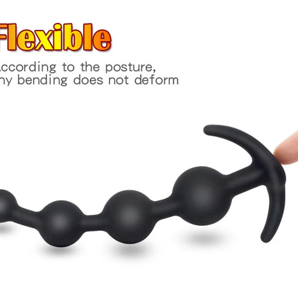 Silicone Anal Beads Pull Dilator Butt Plug Vaginal G Spot Dildo Masturbator Prostate  Massage Anus Stimulation Trainer Sex Toys