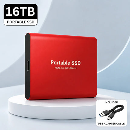 1TB External Hard Drive Portable SSD USB 3.1 Type-C Fast Transfer Shockproof for Laptop Mac PC Home Office Use