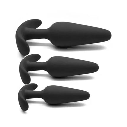 100% Soft Silicone 3 Sizes Anal Plug Butt Plug Stimulator Massager Adults Sex Toy for Men/Women Unisex Gay Prostate Anal Trainer
