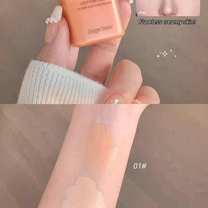 Moisturizing Natural Concealer Cream Covers Acne Marks Dark Circles Beige Tone Matte Brighten Face Gege Bear Concealer Makeup