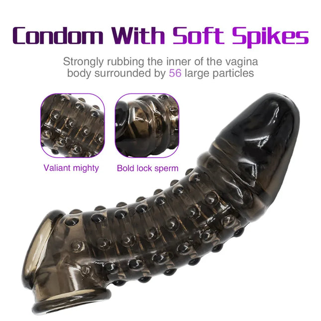 Penis Extender Cock Rings Delay Ejaculation Penis Stimulate Clitoral G-spot Dick Sleeve Silicone Enlargement Sex Toys For Men