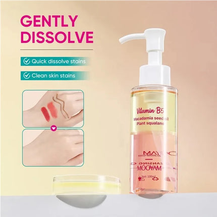 Vitamin B5 Cleansing Oil,Makeup Remover Oil,Gentle Pore Cleanser,Stubborn Makeup Remover,Natural Deep Cleansing Oil for all Skin