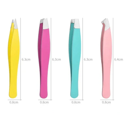 Removal Clip for Eyelash 1/4pcs Eyebrow Tweezers Stainless Steel Hair Extension Tweezer Colorful Professional Makeup Beauty Tool