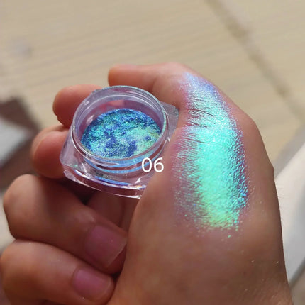 Colorful Chameleon Eyeshadow High Pigmented Multi Chrome Pigments Metallic Eye Shadow Pallete Eye Glitter Shiny Makeup Cosmetic