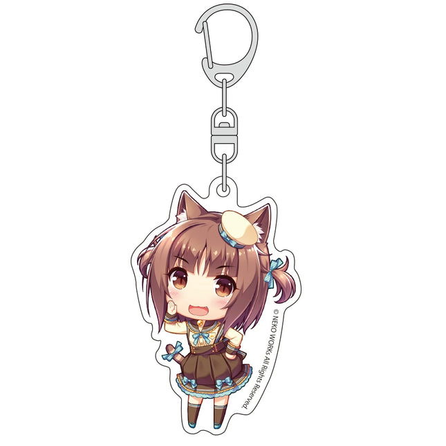 Anime Nekopara Acrylic Keychain Pendant Bag Car Keychain Accessories Cell phone Acrylic Key Rings Decor Gift