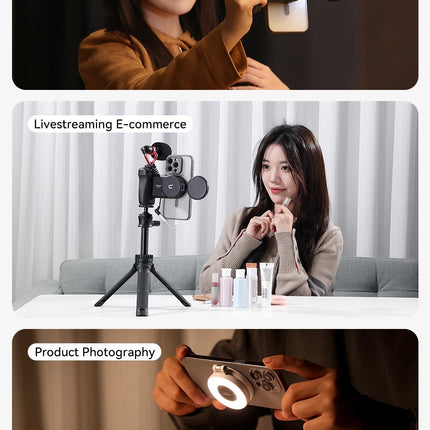 Ulanzi LM19 Bi-color MagSafe Light Phone Stand for iPhone 15 14 13 12 Mini Pro Pro Max for Vlog Live-streaming Photography