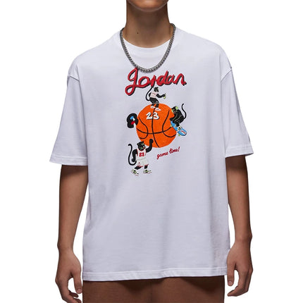 Nike Official Authentic JORDAN Men's Basketball Sport Print Loose Short Sleeve HM4899-100