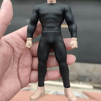 1/12 Scale Black Tight Fitting Suit Set（Top & Pants） Model for 6'' GWtoys
