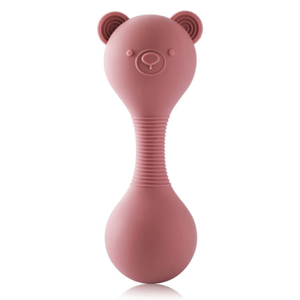 Baby 0-12 Months Rattle Toys Silicone Chewing Dumbbel Baby BPA Free Teether Toys Newborn Rattle Toys Infant Teething Gift Rattle