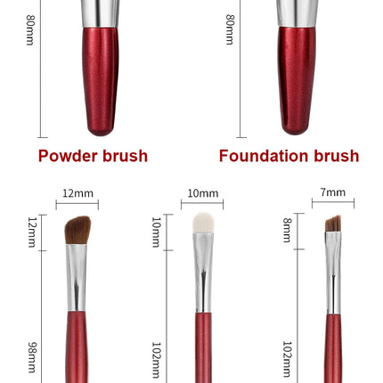 Mini Makeup Brushes Set Travel Friendly Professional Makeup Brush Set For Eyes Lips And Blush Application
