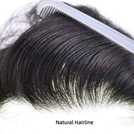 Male Toupee Front Lace PU Wigs for Men Indian Remy Human Hair Wigs Swiss Lace Capillary Prosthesis Natural Hair System Hairpiece