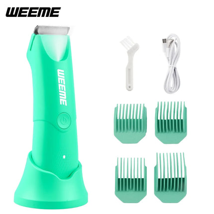 WEEME Electric Body Hair Trimer for Women Men USB Rechargeable LCD Display Painless for Bikini & Body No Skin Contact Compact