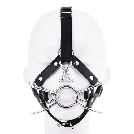 O Ring Open Mouth Spider Gag Ball,Muzzle Bondage Gear,BDSM Leather Harness Mask Blindfold,Sex Toys For Couples